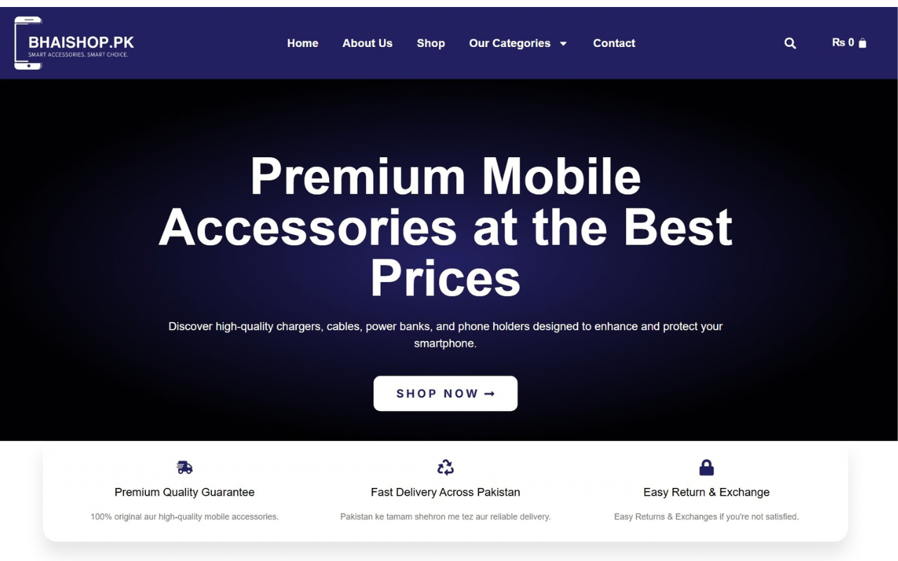 Bhai Shop WooCommerce sample website