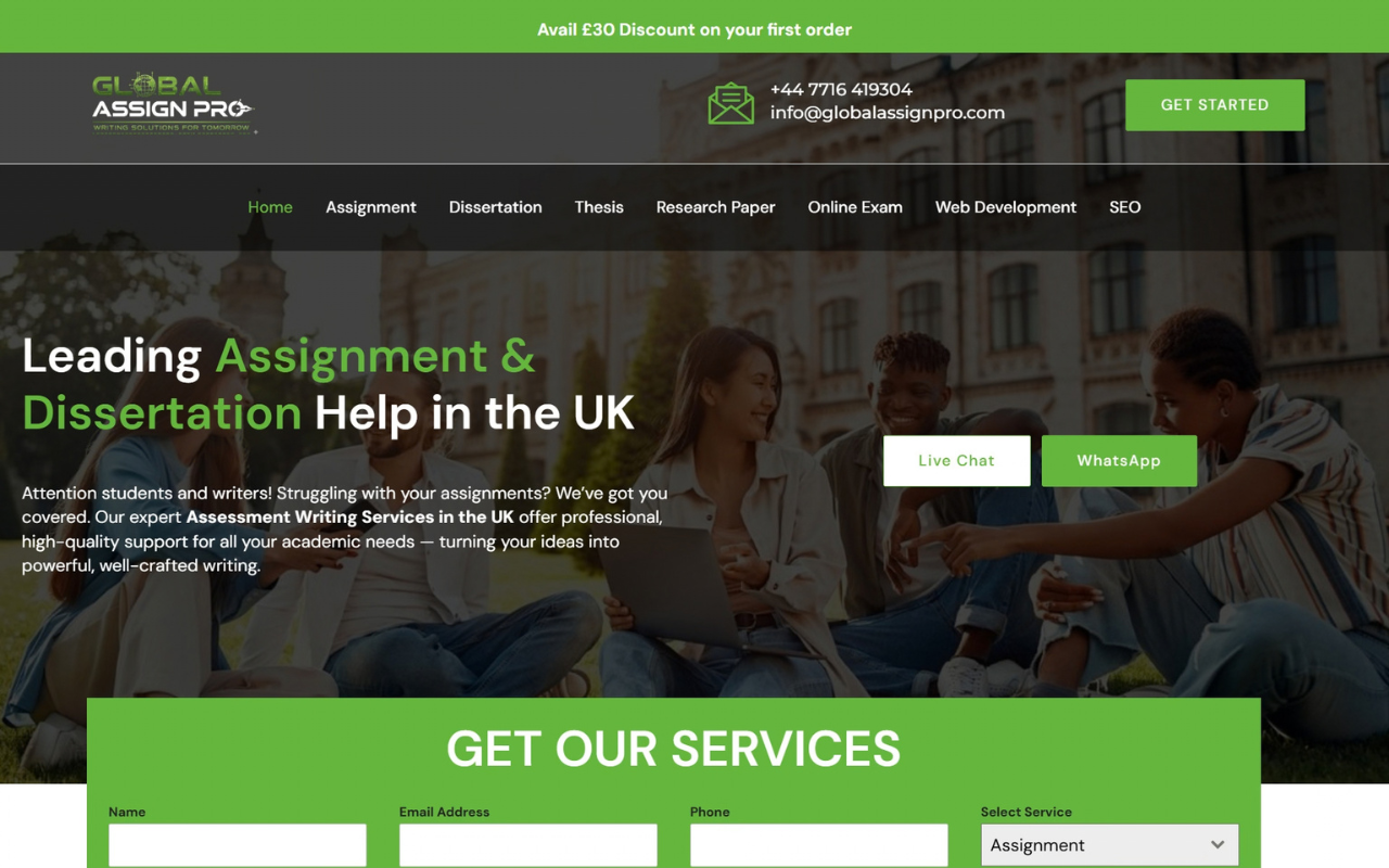 Global Assign Pro Agency Website sample website