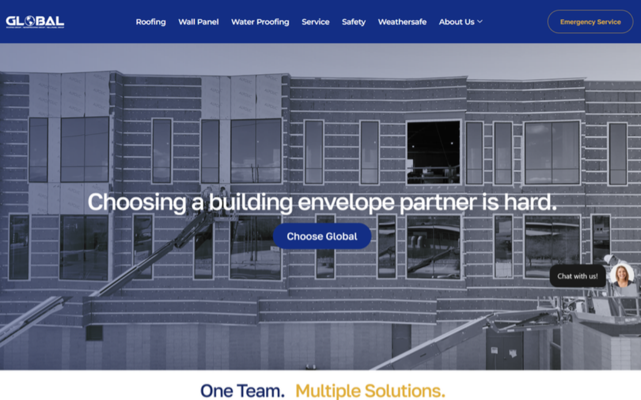 Global Roofing Roofing Company sample website
